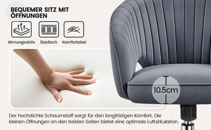 Costoffs Bürostuhl Ergonomischer Drehstuhl mit Rollen Schreibtischstuhl Höhenverstellbarer Polsterstuhl Bürosessel