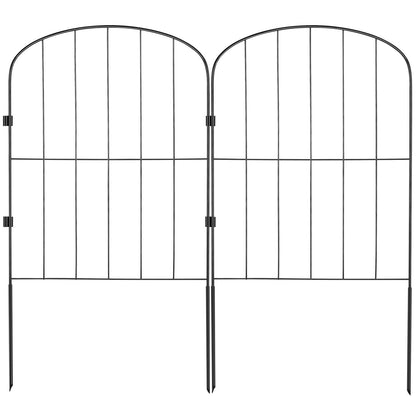 VEVOR Gartenzaun, Kein Graben Zaun 24'' (H) x 13'' (L) Tierbarriere, Unterirdischer Dekorativer Gartenzaun mit 2 Zoll Spießenabstand, Metallhundezäune für den Garten und die Außenterrasse, 10er-Pack
