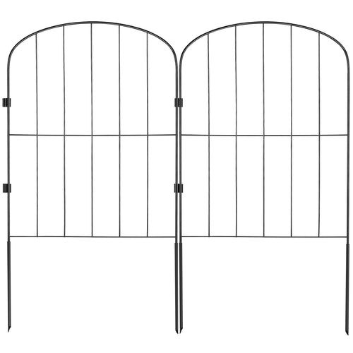 VEVOR Gartenzaun, Kein Graben Zaun 24'' (H) x 13'' (L) Tierbarriere, Unterirdischer Dekorativer Gartenzaun mit 2 Zoll Spießenabstand, Metallhundezäune für den Garten und die Außenterrasse, 10er-Pack