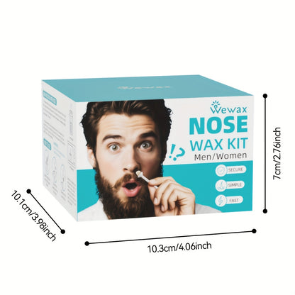 WEWAX Enthaarungs-Set für Herren, 14-tlg. Farbkarton-Set (50g Wachsbohnen, 3 Wachsstreifen, 6 Haarstäbchen, 1 Messbecher, 3 Öltropfbecher). Mikrowellen-/Heißwasser-, Niedrigtemperatur-Wachsbohnen für schnelles Schmelzen  schmerzlose Haarentfernung. Schnel