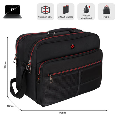 Arbeitstasche Umhängetasche Messenger Flugbegleiter Herrentasche Laptop XXL