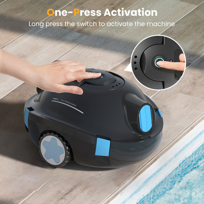INSE Y10 Kabelloser automatischer Poolreiniger – Sicher für Familienschwimmen (Kinder & Erwachsene), 27500 Pa Saugkraft, 2,2 l großer Filterkorb, IPX8, passend für Pools ab 2,5 m Tiefe, selbstparkend, unverzichtbar für den Frühjahrsputz