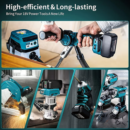 2ER-PACK Verbesserte 12.0Ah BL1860B Ersatz für Makita 18V Akku, kompatibel mit Makita 18 Volt Akku Lithium BL1815 BL1820 BL1820B BL1830 BL1840 BL1850 BL1840B BL1850B Akkuwerkzeug mit LED-Anzeige