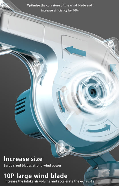 Akkubetriebener elektrischer Laubbläser, leichtes Design mit ergonomischem rutschfestem Griff, kompatibel mit Verlängerungsdüse, geeignet zum schnellen Trocknen von Autos, zum Blasen von Laub, Schnee  Staub, ideal für Weihnachtsgeschenke  Haushalts-Reinig