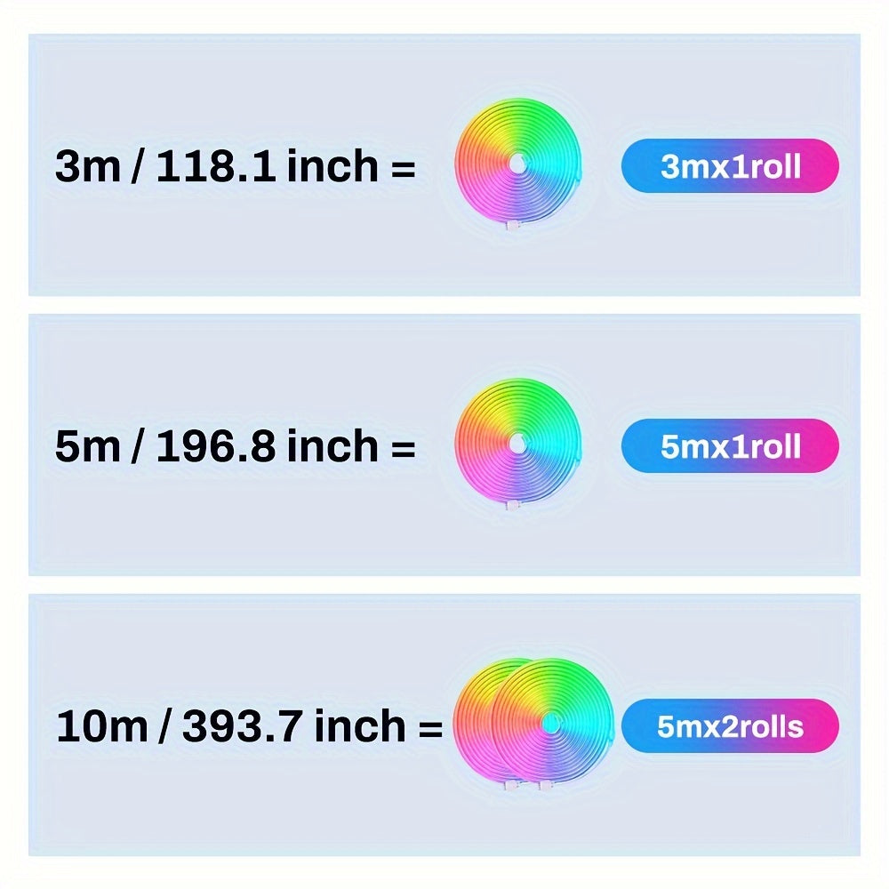/5m RGB Neon LED-Streifen, LED-Beleuchtung für Schlafzimmer und Bett – Detailansicht 4
