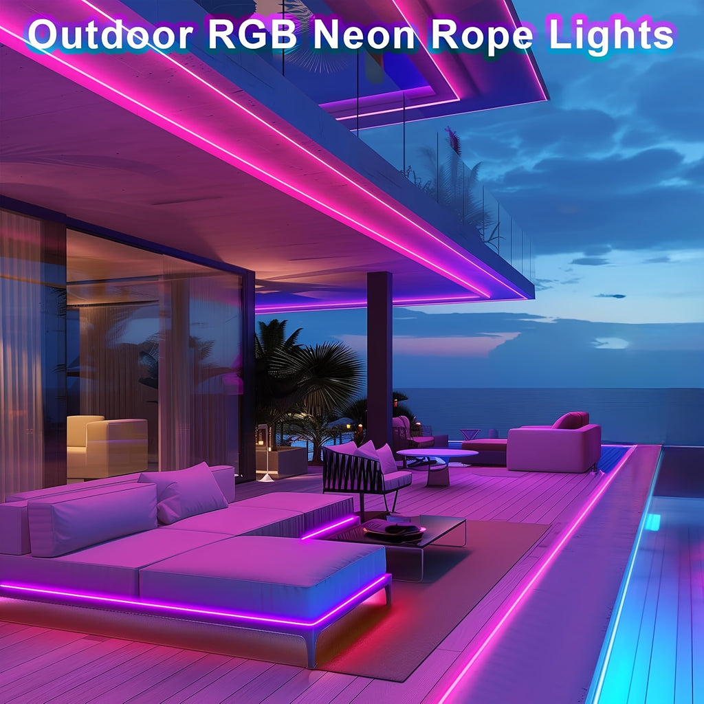 5M RGB Neon Lichtleiste, 24V für Schlafzimmer und Bett – Detailansicht 2