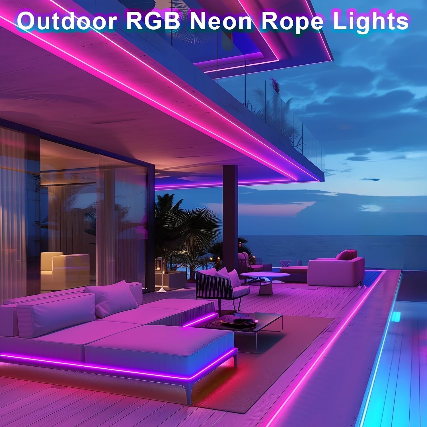 5M RGB Neon Lichtleiste, 24V für Schlafzimmer und Bett – Detailansicht 2