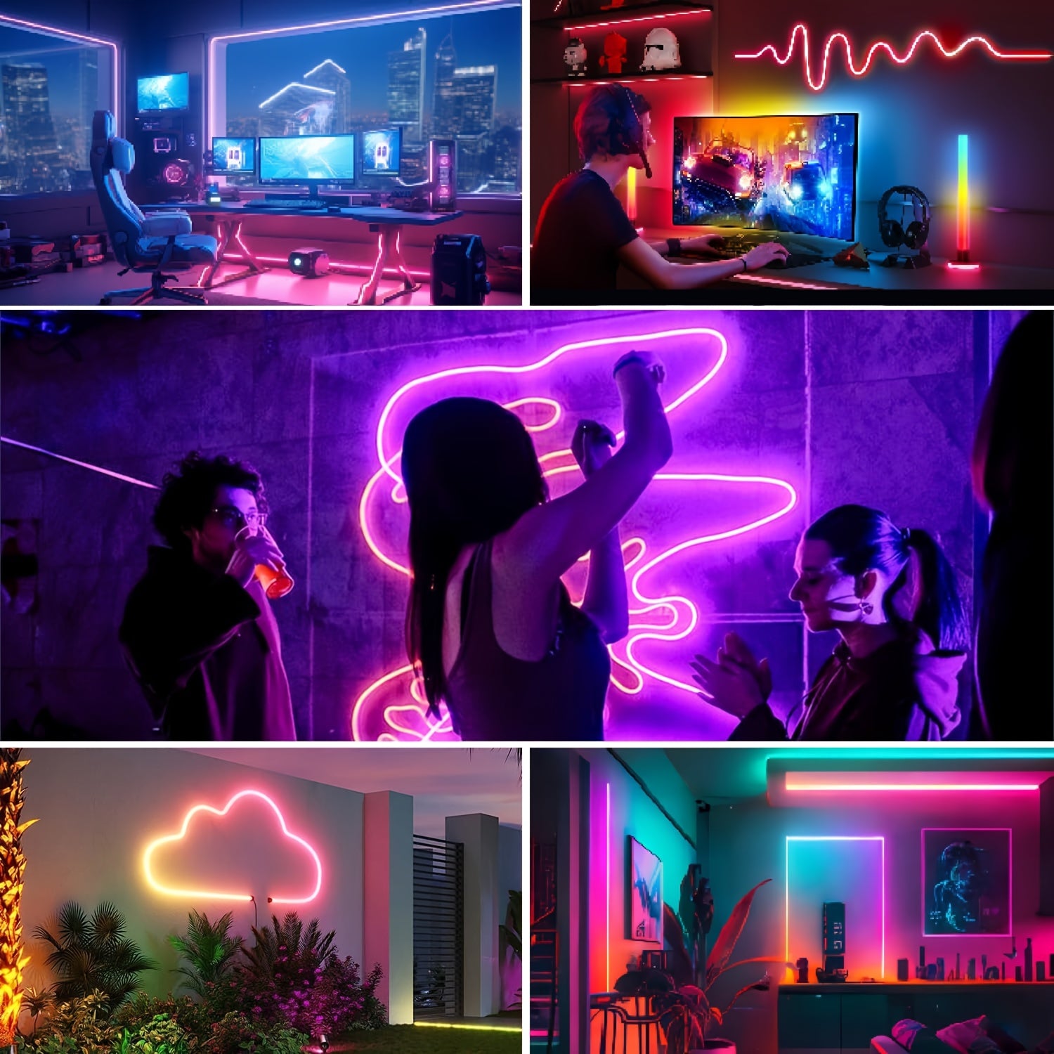 5M RGB Neon Lichtleiste, 24V für Schlafzimmer und Bett – Detailansicht 10