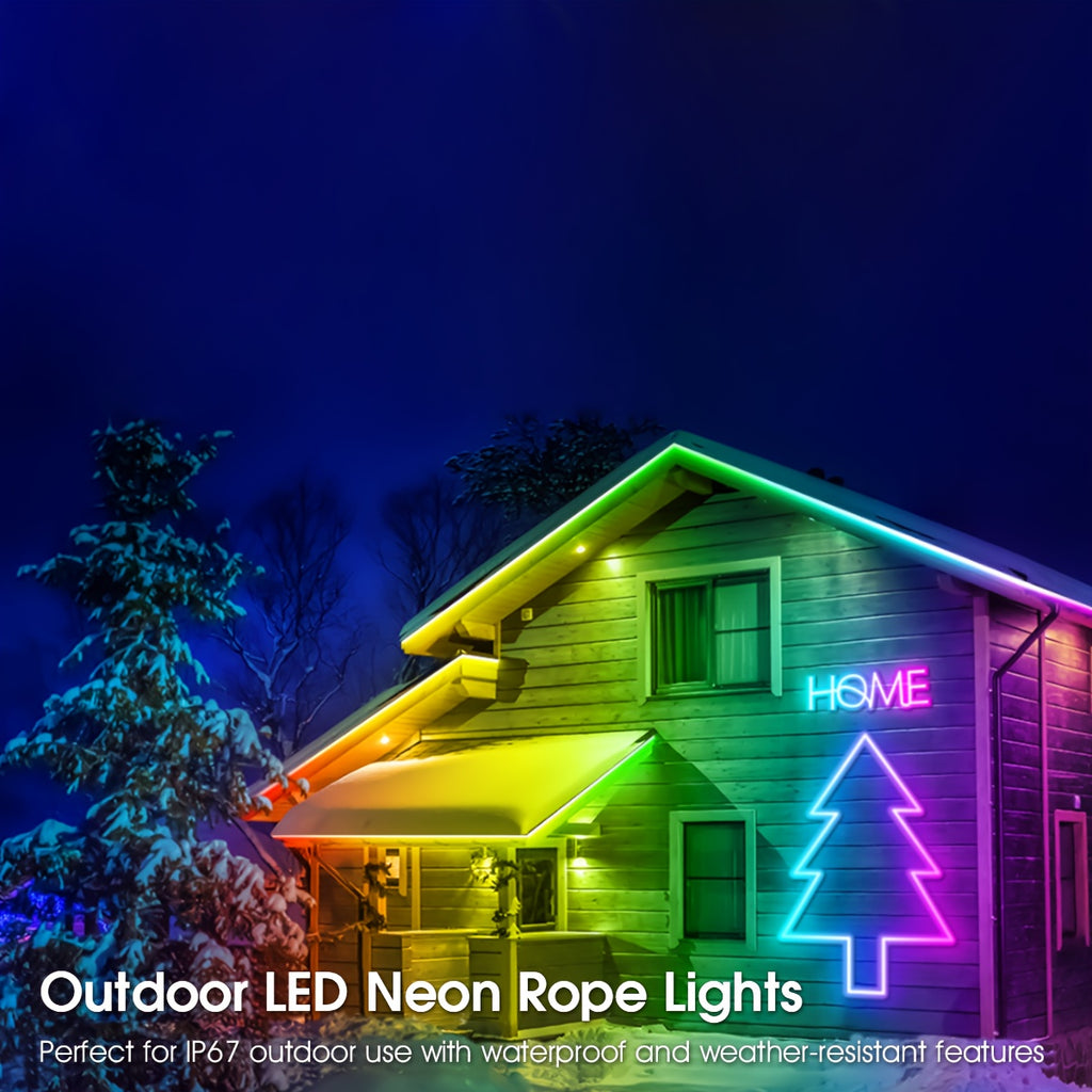 5M RGB Neon Lichtleiste, 24V für Schlafzimmer und Bett – Detailansicht 11