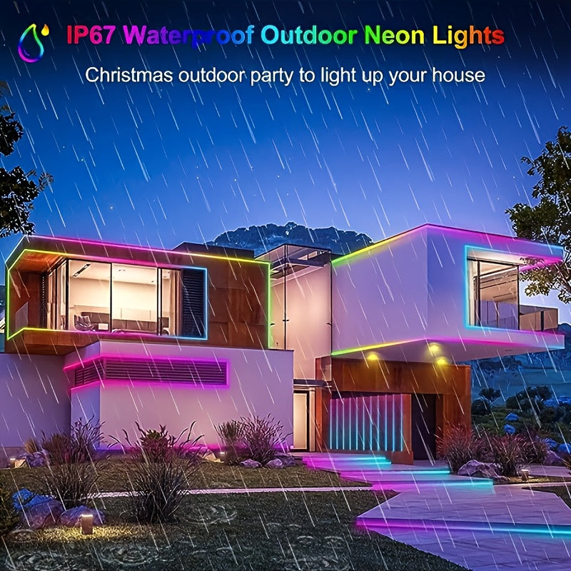 5M RGB Neon Lichtleiste, 24V für Schlafzimmer und Bett – Detailansicht 12