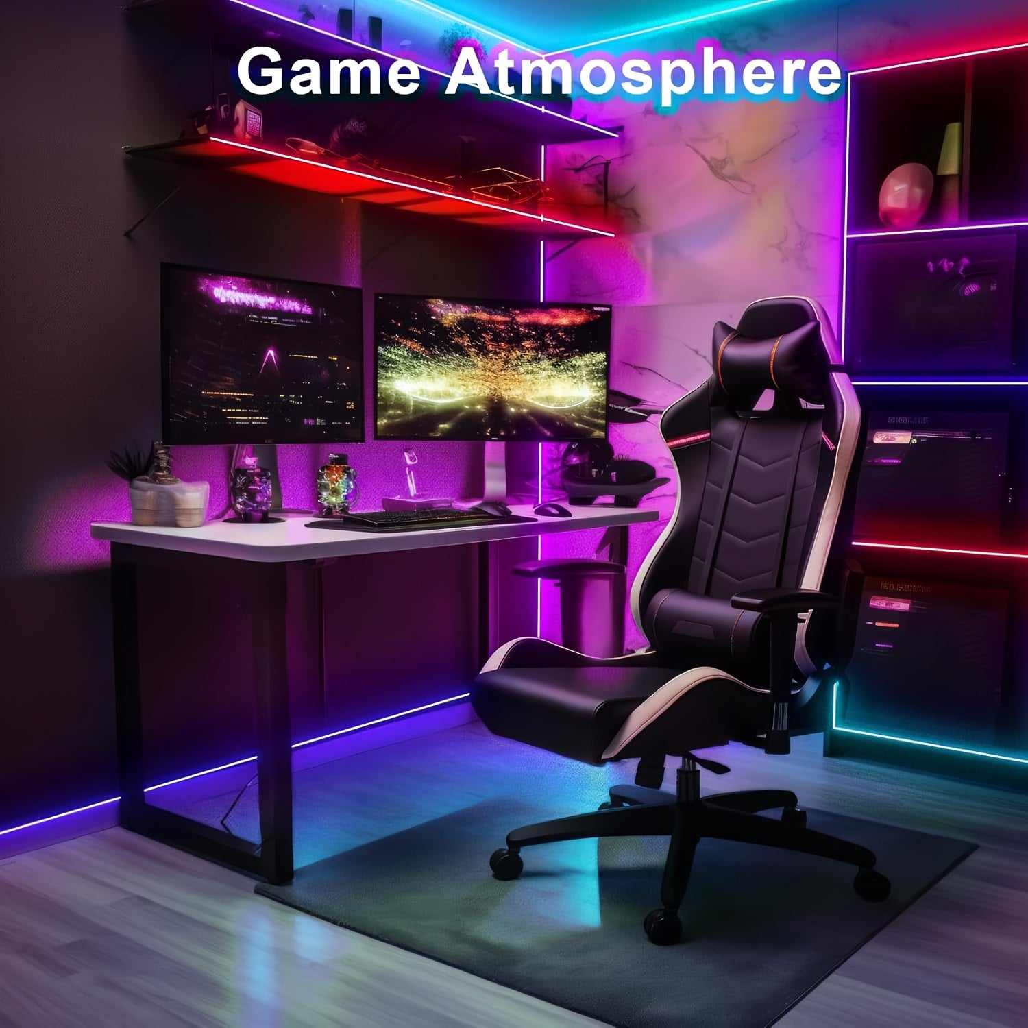 5M RGB Neon Lichtleiste, 24V für Schlafzimmer und Bett – Detailansicht 15