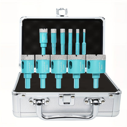 8/9/11-teiliges Hochwertiges Kernbohrer-Set, inklusive Bohrer/Fräser/Fasenfräser/Adapter für Fliesen, Marmor, Porzellan mit M14-Gewinde, Fliesenbohrer, Fliesenwerkzeuge, Fliesensäge, Lochbohrer