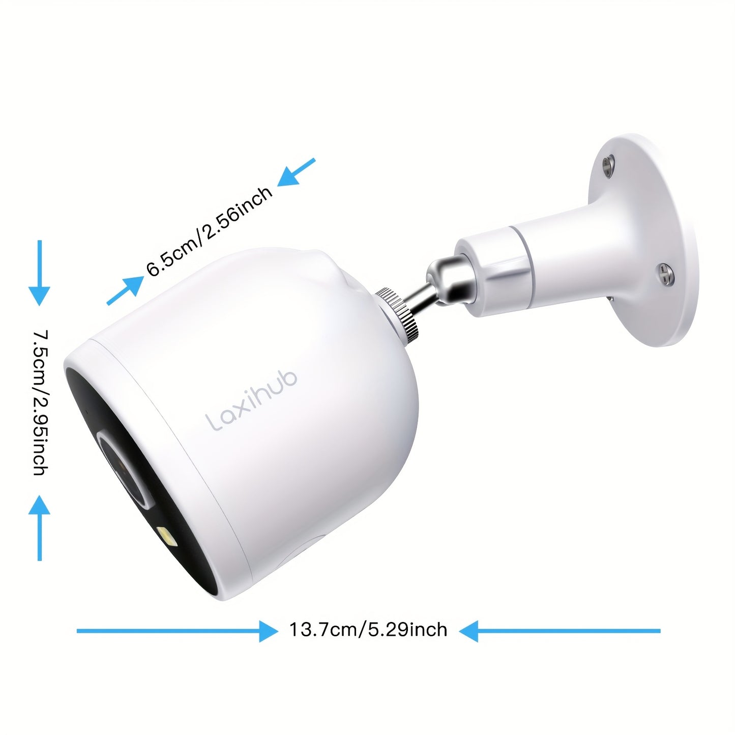 2 Stück LaxiHub Außen-Sicherheitskamera, 3MP 1296P Videoauflösung, CCTV-Kamera für Heimüberwachung mit Cloud/SD (bis zu 256G), KI-Bewegungserkennung, Spotlight, Farbnachtsicht, Zwei-Wege-Audio & App-Steuerung