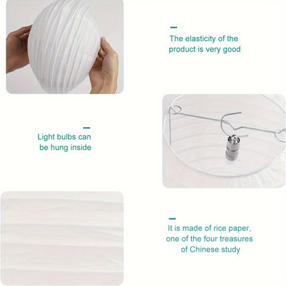 20 Stück weiße Papierlaternen mit 20 Stück Mini-LED-Licht, dekorative chinesische/japanische runde hängende Papierlaternen-Lampe für Geburtstag, Hochzeit, Weihnachten, Braut, Heimdeko, Partydekoration