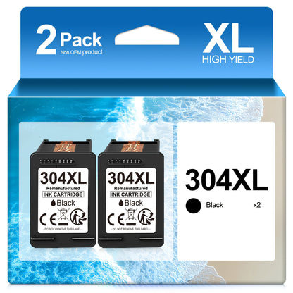 Wiederaufbereitete 304XL Druckerpatronen Ersatz für HP 304 XL Multipack Schwarz  Farbe Kompatibel mit Envy 5000 5010 5020 5030 5032, Deskjet 2620 2622 2630 3720 3735 3750 3760 3762 3764