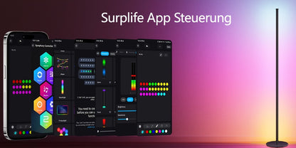 Smart RGB+ICW LED Stehlampe, Ecklampe, Wohnzimmer Schlafzimmer Spielzimmer Atmosphärenlampe, 16 Millionen Farben Musikrhythmus+DIY Design, APP-Steuerung, Fernbedienung, Timer-Funktion, Weihnachten Halloween Schlafzimmer Wohnzimmer Deko, TV Computer Hinter