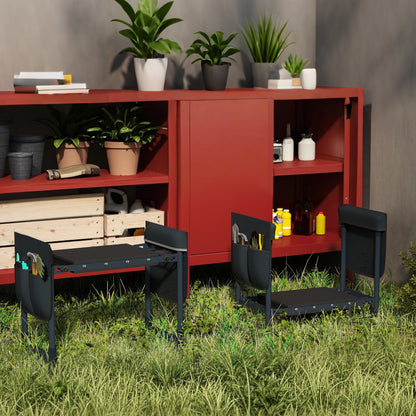 Arbeits-Hocker Gartenhocker Klappbarer Arbeits-Hocker Gartenhocker Kniesitz Klappbarer 57x44x30cm Max. Belastung 150kg Anthrazit Grün Höhenverstellbar