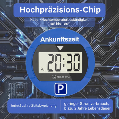 1 Stk. Elektronischer Auto-Parkuhr, LED-Digitalanzeige, Genaue Zeitmessung, mit Nacht-Parkmodus, Geeignet für eine Vielzahl von Autos