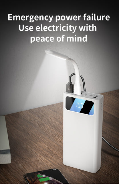 Powerbank mit 50000mAh großer Kapazität  Schnellladung, LED-Stromanzeige, bidirektionales Typ-C-Schnellladen, fünf Ausgänge, zwei Eingänge, geeignet zum Laden von iPhone, Android-Elektronikgeräten, tragbarer Notstrom-Akku für den Außenbereich