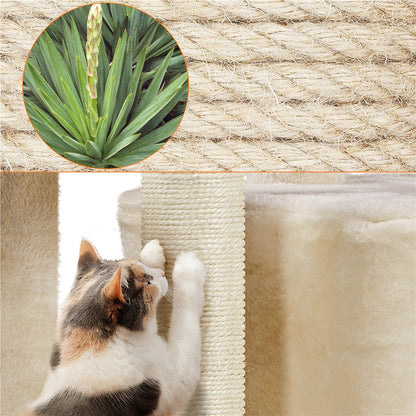 Costoffs Katzenbaum Kratzbaum mit Aussichtsplattform 87 cm Kletterbaum Liegemulde Katzenhöhle Sisalstämme