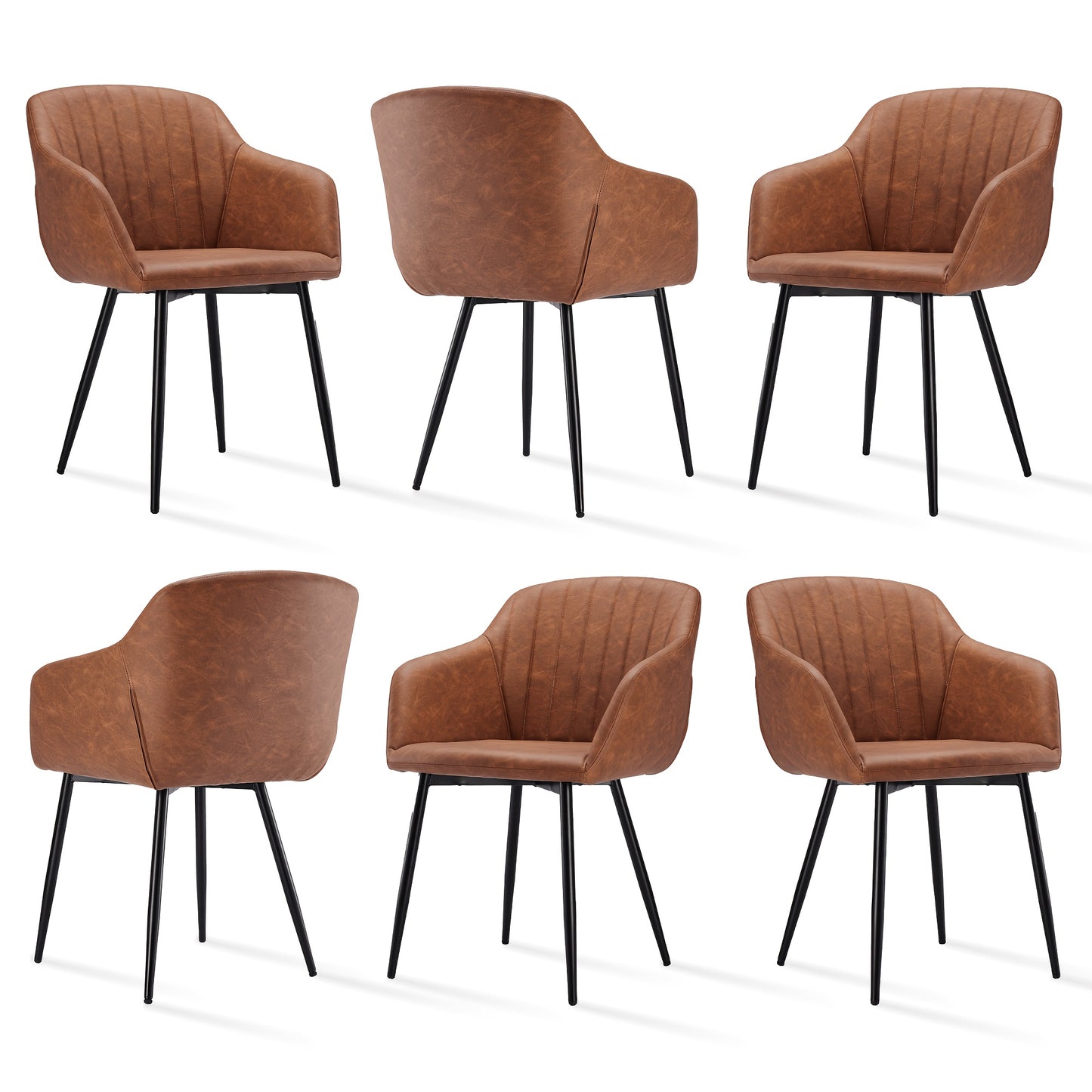 Elegante Esszimmerstühle mit Armlehnen  Lordosenstütze für Wohnzimmer, Küche  Schlafzimmer, hoher Komfort – erhältlich in Sets zu 2, 4 oder 6