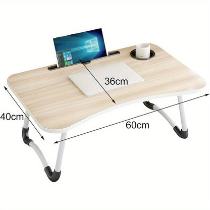 Betttisch Laptop Ständer Bett-Schreibtischständer mit klappbaren Beinen und Becherhalter Notebook-Ständer Computer-Laptop-Ablage für Sofa-Bett