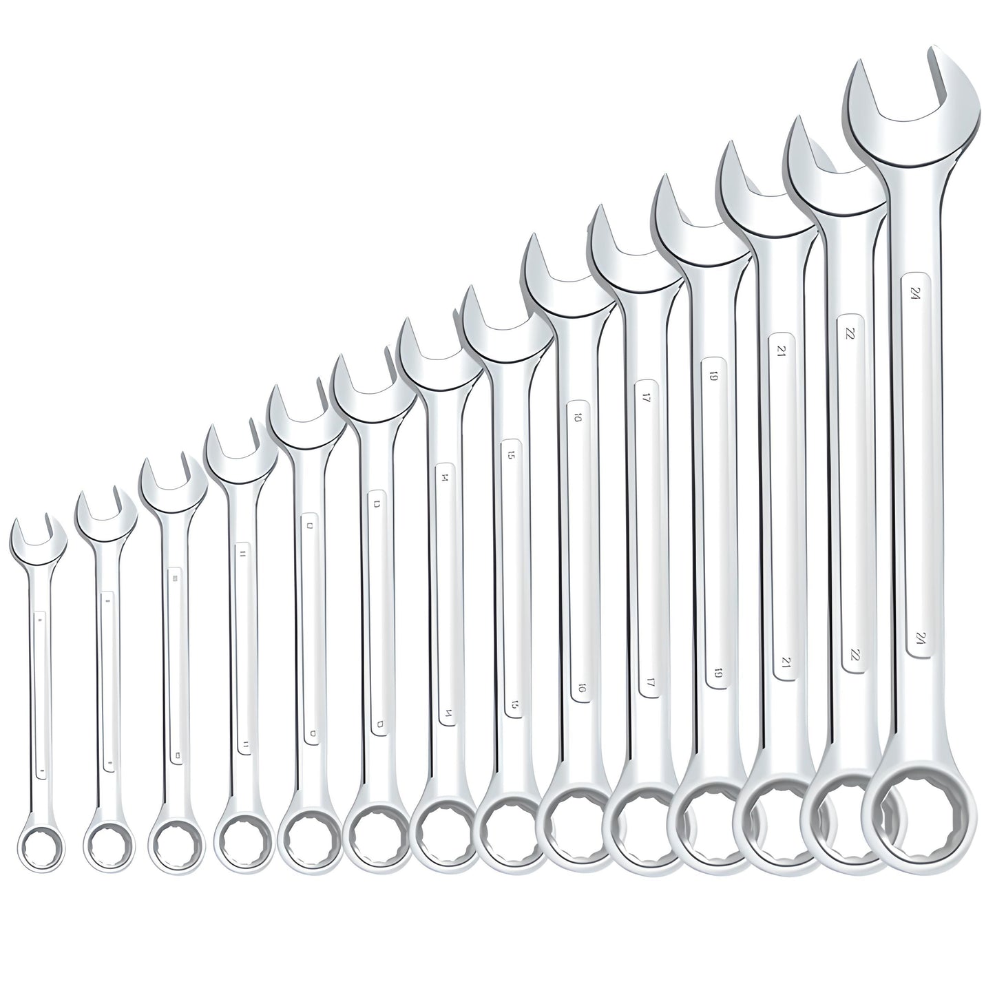 Set von Flach-Socket-Schlüsseln Retoo Handytools, 14 Elemente, Stahlschlüssel, Größen 8Mm 9Mm 10Mm 11Mm 12Mm 13Mm 14Mm 15Mm 16Mm 17Mm 19Mm 21Mm 22Mm 24Mm, Flache und Socket-Schlüssel in einem, Doppelseitige Hand-Schlüssel, Werkstattwerkzeuge, Schlüssel fü