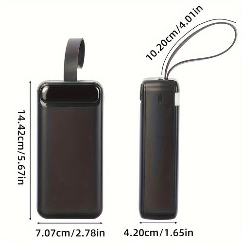50000mAh Externer Akku Tragbare Powerbank, USB-Powerbank 22,5W, PD3.0 Schnelllade-Funktion, 3 Eingänge  3 Ausgänge, Handy-Ladegerät-Akku kompatibel für iPhone, Samsung, Huawei, iPad usw.