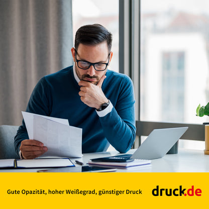 ONE Druckerpapier & Kopierpapier DIN A4 weiß - 2.500 Blatt - für Laser- & Tintenstrahldrucker, Büro Home Office - by Printbrothers (1 Karton | 2.500 Blatt)