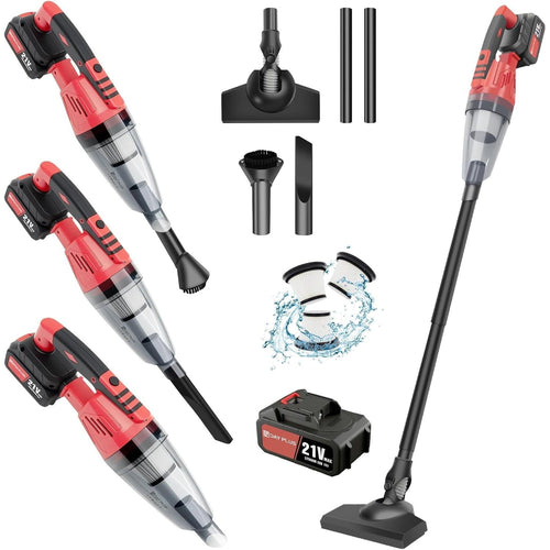 Handstaubsauger Akku,handstaubsauger auto starke saugkraft 8000Pa,Kabelloser Staubsauger mit 2000mAh Batteries, LED Beleuchtung, 4in1 Kabelloser Autostaubsauger,mit Waschbar HEPA-Filter,Sauger tragbarer Staubsauger 120W Nass&Trocken Autostaubsauger für Au