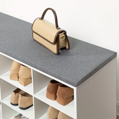 Schuhschrank Set, Schuhbank mit 12 Fächern, Schuhregal mit gepolsterter Bank, Wand-Schrank mit 9 Haken, Schuhschrank für Flur, Eingangsbereich, Schlafzimmer