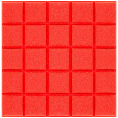 1 Stück 50x50 cm 3D-Akustikschwammpanel mit erhabenen Würfeln zur Raumakustik, Schalldämmung, Echoreduzierung, Innenraumakustikverbesserung, Dekorationspanel - Mehrere Farben, Keine Selbstklebeschicht