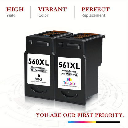 560 561 XL-Tintenpatronen-Multipack für Canon 560XL 561XL PG-560XL CL-561XL PG560XL CL561XL Druckertintenpatronen für Pixma TS5350 TS5351 TS7450 TS7451 TS5352 TS5353