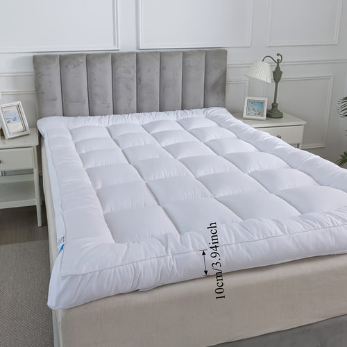 10 cm Premium Qualität Matratzenauflage 1000 GSM, Ultraweich, Atmungsaktiv und Bequem für alle Jahreszeiten, Pflegeleicht Maschinenwaschbar, mit Starken Gummibändern, Weiche Mikrofaserfüllung und 100% Mikrofaserbezug, Atmungsaktiv