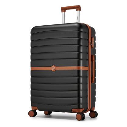 20 Zoll 24 Zoll 28 Zoll Kono Koffer Gepäck ABS+PC Camping Streifendesign mit Colour-Block Details Hartschale mit Spinner Rädern Black Friday Thanksgiving Weihnachtsgeschenk