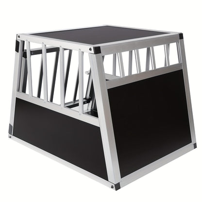 Hundetransportkiste, Aluminium-Hundekiste, Hundehaus, Reisekiste für Hunde, Autokiste für kleine & mittelgroße Hunde, Französische Bulldoggen, Beagles, Dackel, Shiba Inus (B69 x H50 x T54 cm)