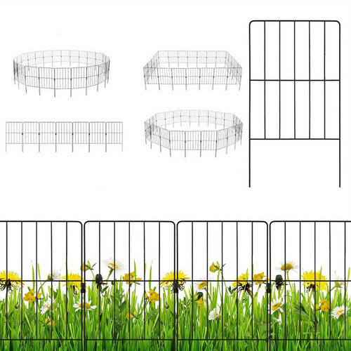 25er-Pack Dekorativer Gartenzaun, Gesamt 8,23 Meter (L) x 60,96 cm (H) Tierbarriere für den Garten