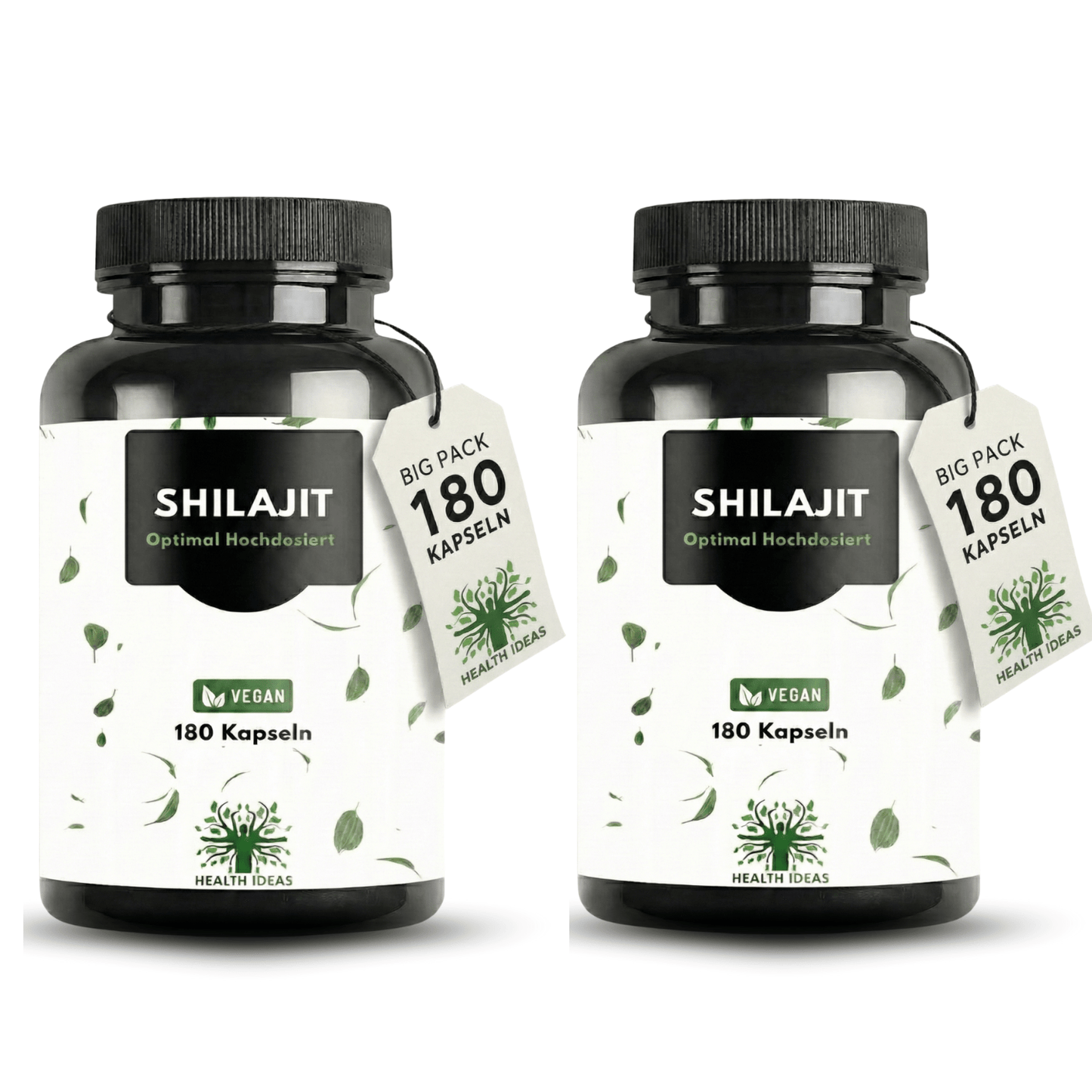 Shilajit Kapseln mit Huminsäure & Spurenelementen – 1300 Mg pro Portion – 180 vegane Kapseln – Shilajit Mumijo Supplement für Erwachsene