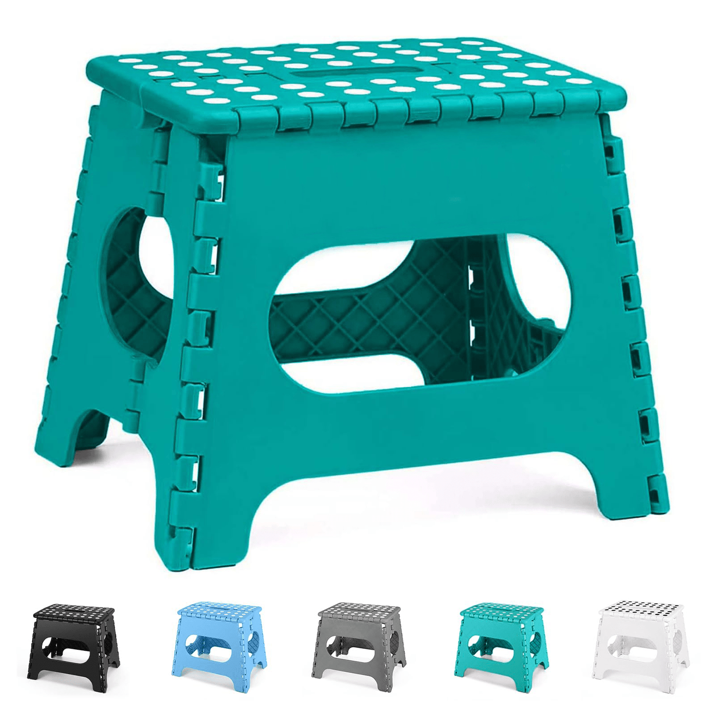 Indoor Kunststoff-Mehrfunktionshocker, Kunststoffhocker für Erwachsene, rutschfeste Hocker für Küche, Badezimmer und Schlafzimmer, Tragfähigkeit bis zu 150 kg.