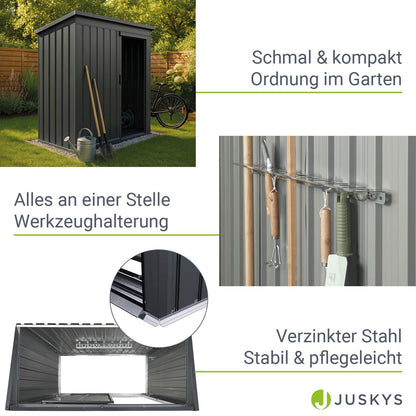 Gerätehaus Geräteschuppen Schuppen Metall Pultdach Satteldach Gartenhaus