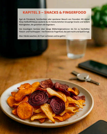 All-in-One Ninja Heißluftfritteuse Rezeptbuch für Faule Genießer: Komplett in Farbe – 160+ flotte Gerichte mit Genuss, Crunch & guter Laune