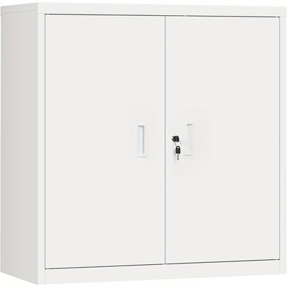 1 Stk. Abschließbares Archivschrank mit höhenverstellbaren Regalen, abschließbarer Metallschrank, Büroschrank Aufbewahrungsschrank Multifunktions-Schrank, B 90X H 92X D 40 Cm