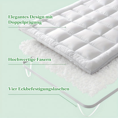 Mr.Tree Matratzenauflage mit 800 GSM – ultraweich, atmungsaktiv & bequem für alle Jahreszeiten, pflegeleicht maschinenwaschbar mit starken Gummibändern