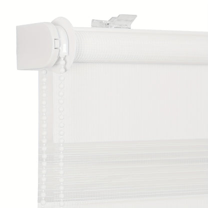 Sekey Doppel-Rollo, Klemmfix – Bohrfrei, Duo-Rollo für Fenster  Türen – Sonnenschutz
