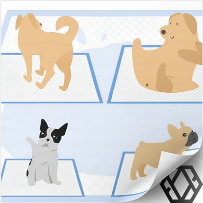 Hygienische Pipi-Unterlagen für Hunde und Katzen, zum Pinkeln und Wechseln, 60x90 cm, 50 Stück