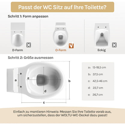 1 Stück WC-Sitz mit automatischem Senkdeckel, mit Schnellverschlussfunktion für einfache Reinigung und Installation.