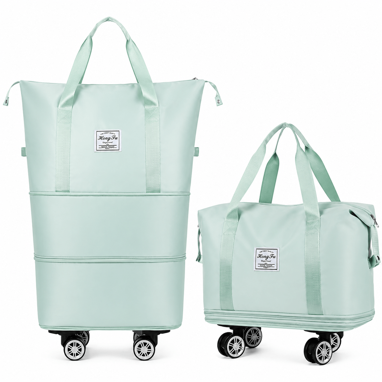 1 Stk. faltbare Reisetasche mit Rädern und großem Fassungsvermögen, erweiterbare Handgepäck-Tragetasche, leichte Gepäcktasche für Reisen, Umzug & den täglichen Gebrauch