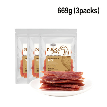 Echte Entenbrust-Jerky-Hundeleckerlis – Natürliche, proteinreiche, dehydrierte Entenfleischstreifen für kleine  große Hunde, ohne künstliche Konservierungsstoffe/Aromen/Farben, getreidefrei, glutenfrei, Trainingsbelohnungen, Jerky-Snacks