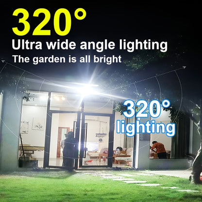 2 Stück Outdoor Solarstraßenlaterne mit Fernbedienung, Ultrahelle 504LED Solar-Bewegungsmelderlampe mit 3 Beleuchtungsmodi, 320° Weitwinkelbeleuchtung Solar-Sicherheitsflutlicht, IP65 für Garten, Hof, Garage, Straße, Terrasse  Eingang