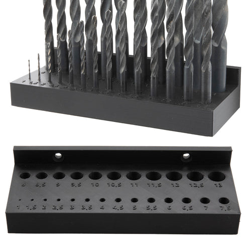 Bohrer Wand Halter Bohrerhalter Bohrer Sortierständer Halterung Universal 1-13mm / 17 cm x 6 cm x 3,2 cm